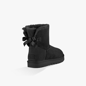 Ugg Mini Bailey Bow II Klassiska Stövlar Dam Svarta (974362ZAB)